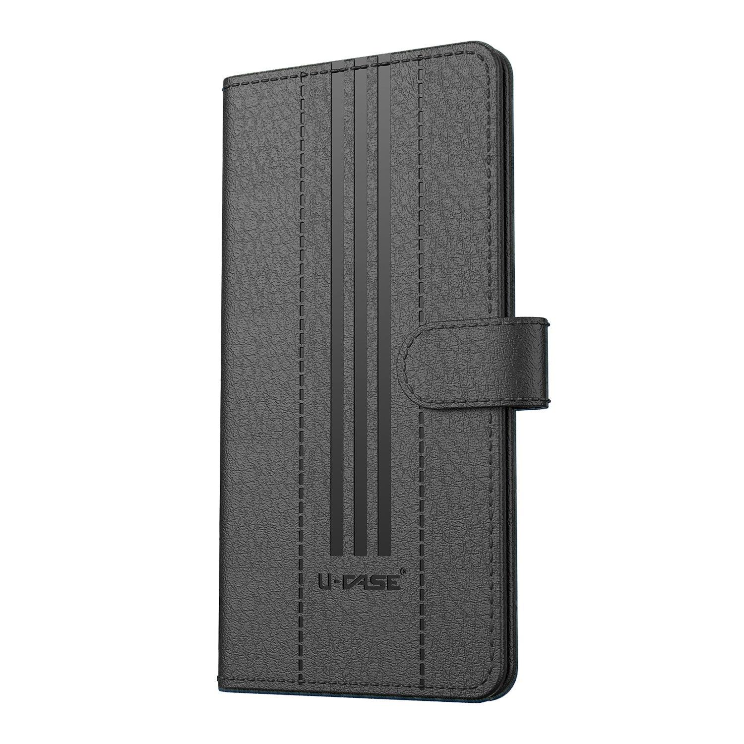 U-CASE Flip Cover for Oppo Reno 10 Pro Plus 5G Vegan Foldable Stand & Pocket Magnetic Closure - Aibex